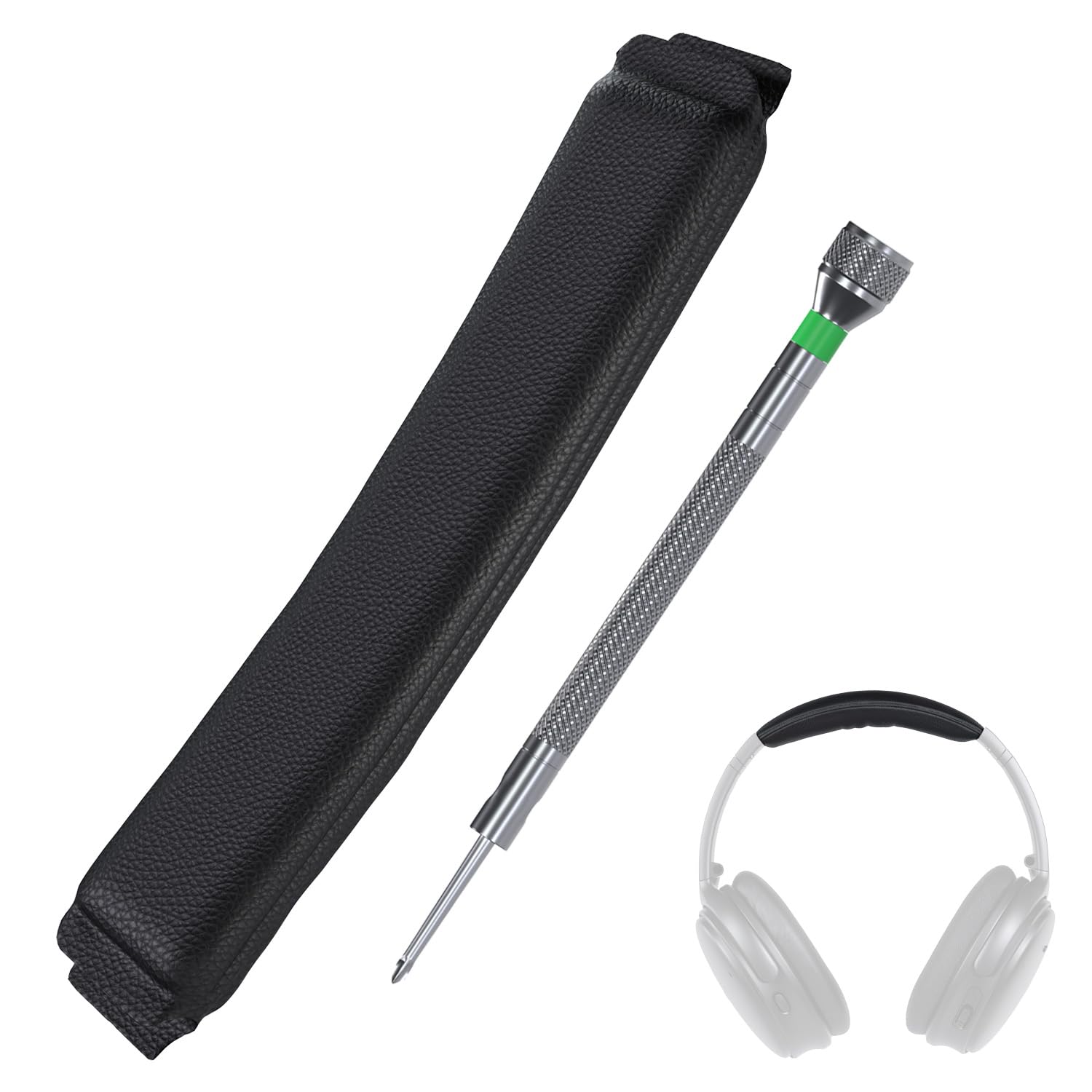 MMOBIEL Headband Replacement for Bose QuietComfort 35, 35 II, 45 (QC35, QC35 II, QC45) Over-Ear Headphone Protein PU Headband Top Pad Cushion – Headphone Replacement Band – Black