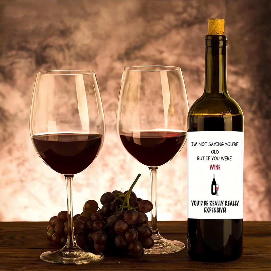 Etiquetas para Botella de Vino para Boda Cóctel Fiesta