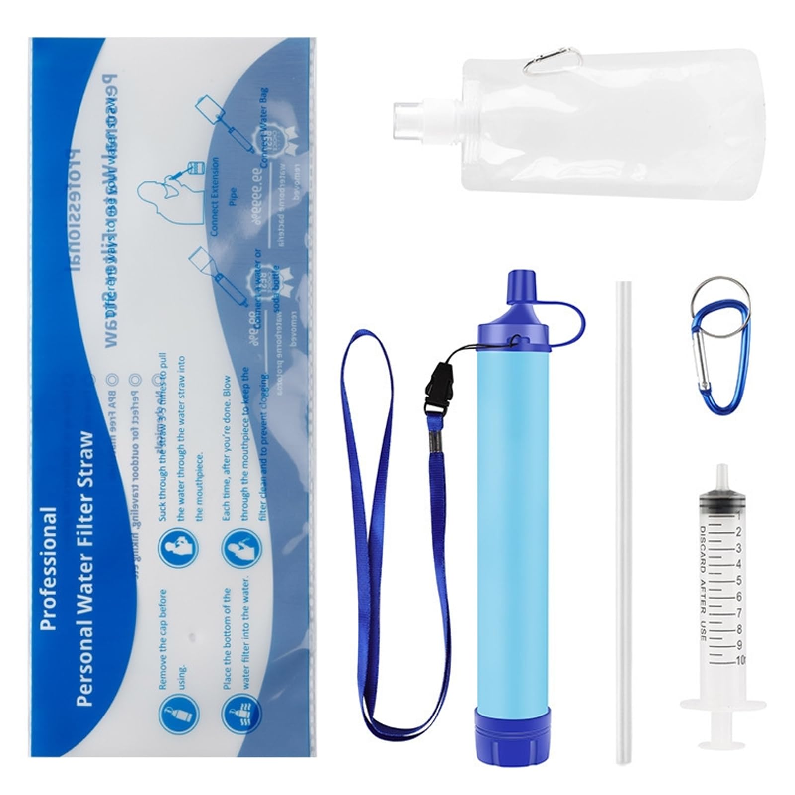 ClearX Pro Water Filter Straw, 4-Stage Portable Filter for Camping