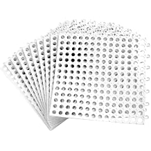 ALFEEL 10Pcs Interlocking Soft PVC Non-Slip Shower Mat Tile Splicing Waterproof Mat Drain Pool Shower Bath Kitchen Cushion 11.8" x 11.8" Mats Thin Type White, 11.8" x 11.8"
