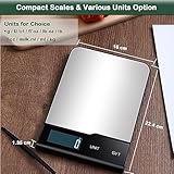 Kitchen Scales, USB Rechargeable Premium Digital Food Scales Weight for Baking and Cooking Electronic Kitchen Scales, 10kgs/1g,Black/Silver - Image 7