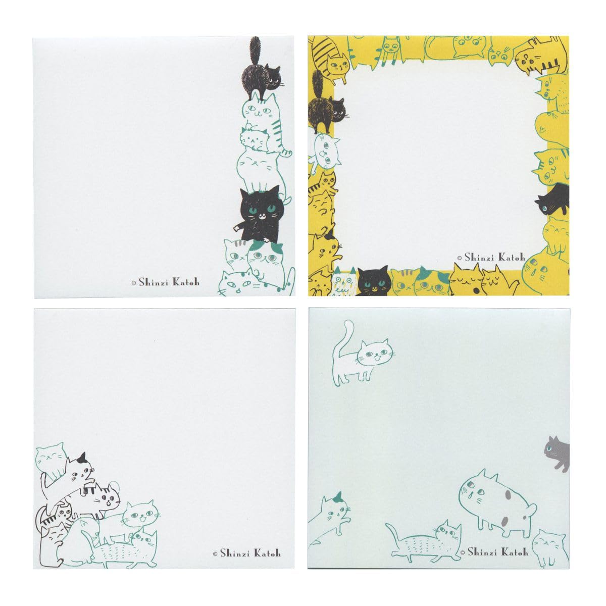 Amazon.co.jp: Shinzi Katoh/シンジカトウ ブロックメモ キャットヒル