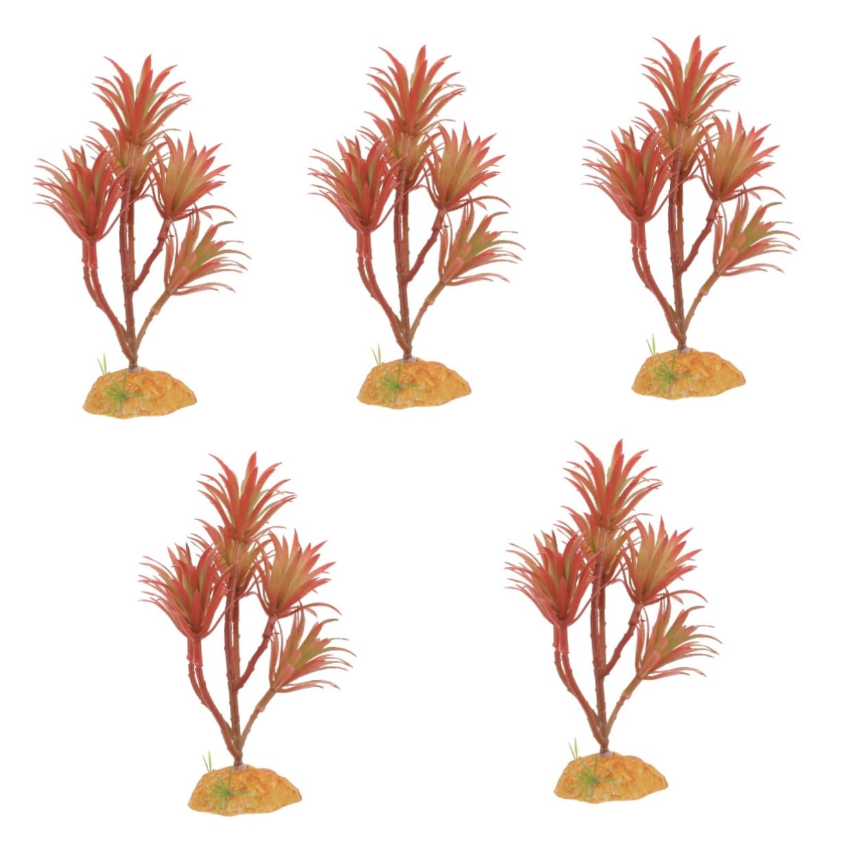 Sosoport 5 Pz Piante verdi e paesaggistiche simulate decorazioni per acquari piante acquatiche artificiali eucalipto pianta artificiale dell'acquario piante d'acquario finte betta pesce