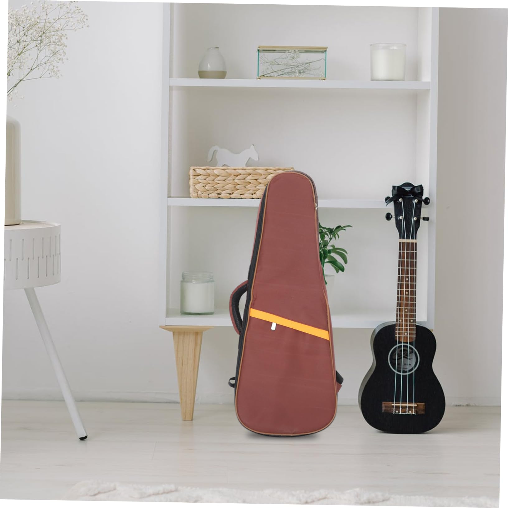 ibasenice Housse pour Ukulélé Marron en Tissu Oxford Mousse Épaisse, Compartiments Multiples et Poches pour Organisation Lors des Répétitions Concerts