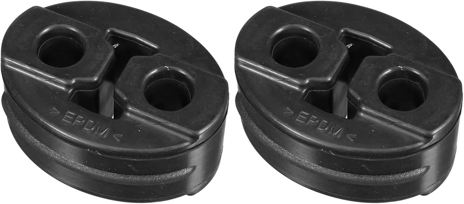 Rubber Exhaust Hanger 2/4PCS 13mm 2 Holes Muffler Exhaust Hanger Bushing Rubber Mount Bracket Car Insulator Tail Pipe Hangers Bushings Kit Support(4 PCS)