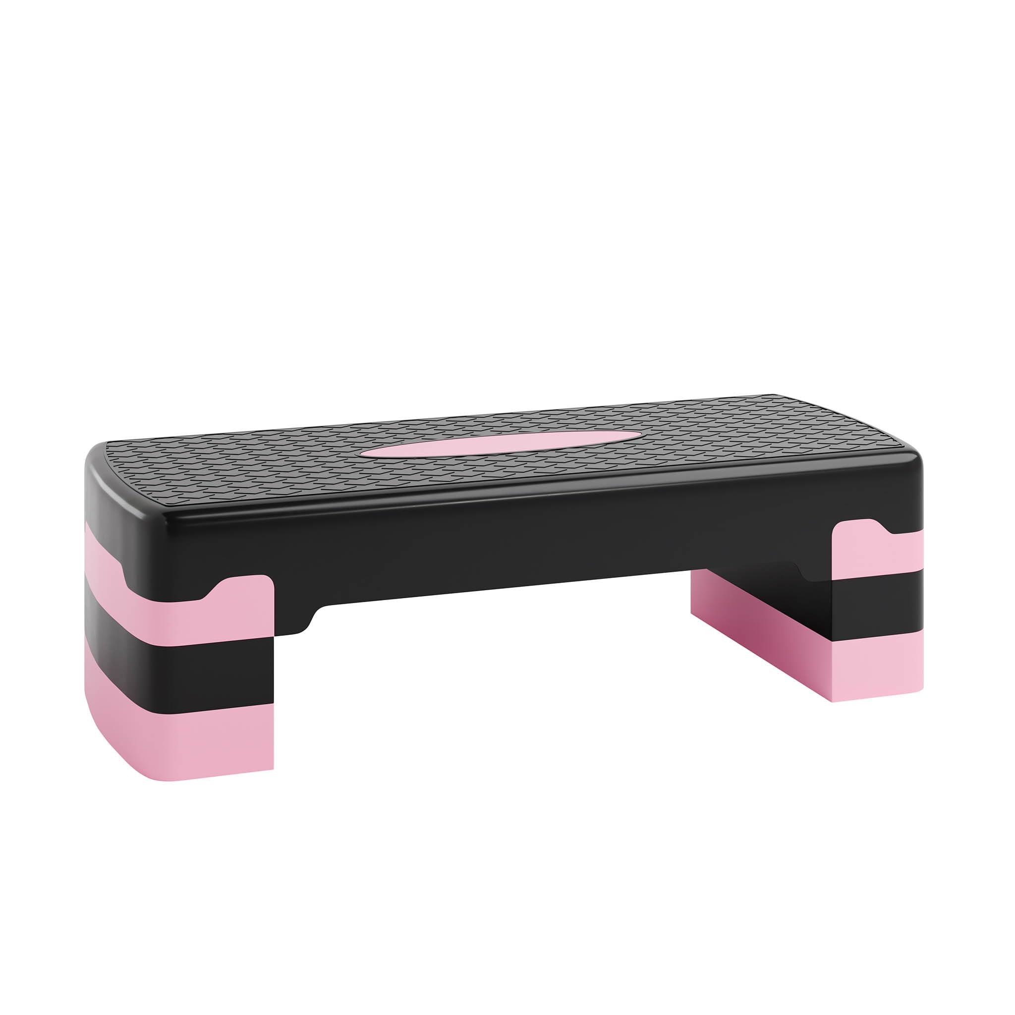 Ultrasport Step Aérobic I Antidérapant, Réglable sur 3 Niveaux I Stepper Fitness Appartement, Stepboard, Sport Stepbench 68 x 28 cm, Rose