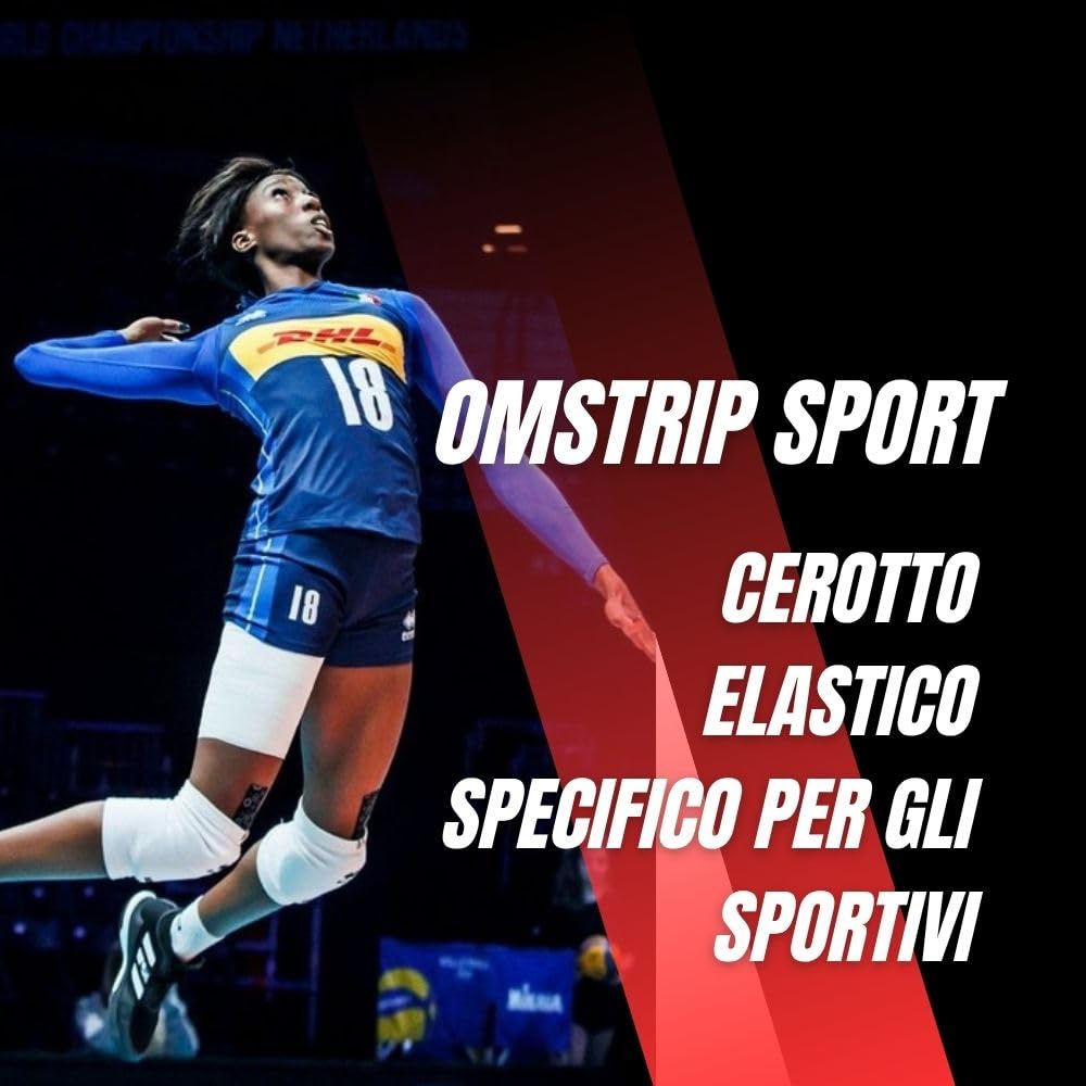 Omstrip Mix Cerotti (8 Pezzi: 4 Sport + 4 Wellness), Supporto Drug-Free di 72 Ore per Performance, Recupero Muscolare e Sollievo da Dolori Muscolari, Cerotto Kinesiologico con FIR e Tecnologia F7