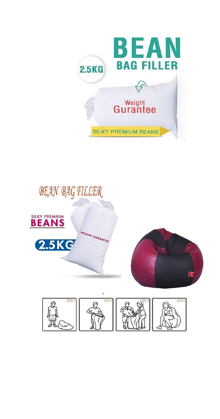 Maharaja Bean bag refill 2.5 Kg AGrade Silky Beans for Beans Bags