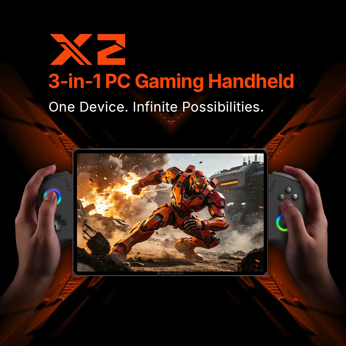 OneXPlayer X2 - PC portatile da gioco 3 in 1 con processore Intel Arc G3 Extreme, grafica B390, display da 11 pollici 2,5 K 120 Hz, controller staccabili, 48 GB di RAM, SSD da 1 TB per giochi