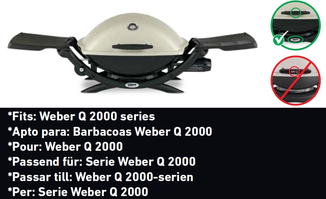 Weber 6526 - Mesa-Carro De Luxe Para Weber Serie Q2000.
