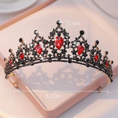 Miniatura 7 de Kamirola - Corona de reina y tiaras corona de princesa para mujeres y niñas, diademas de cristal para novia, princesa para bodas y fiestas (01)