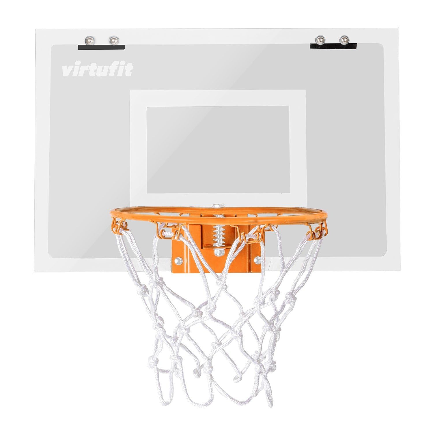 VirtuFit Pro Mini deska do koszykówki z 2 piłkami i pompką, biała