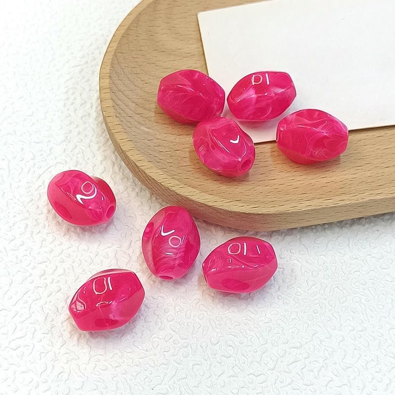 30/50/100 sztuk 17x20 mm nieregularne duże otwory koraliki dystansowe akrylowe koraliki dystansowe do naszyjników, breloczków, ubrań, torebek i akcesoriów DIY