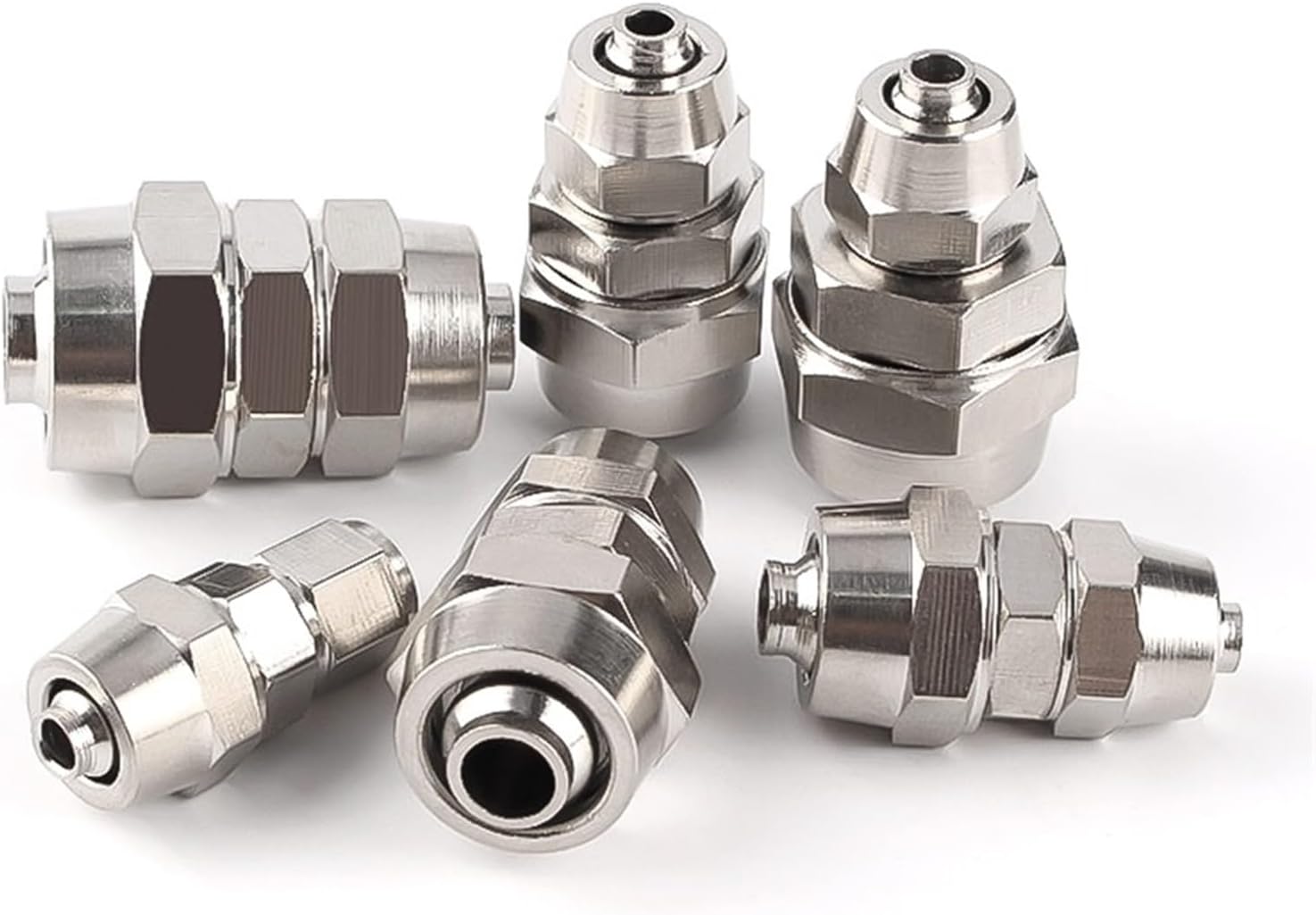 PU PG 4MM 6 8 10 12 14 16MM Straight Type Push In Fittings Pneumatic For Air Pipe Connector 1Pcs(16MM)