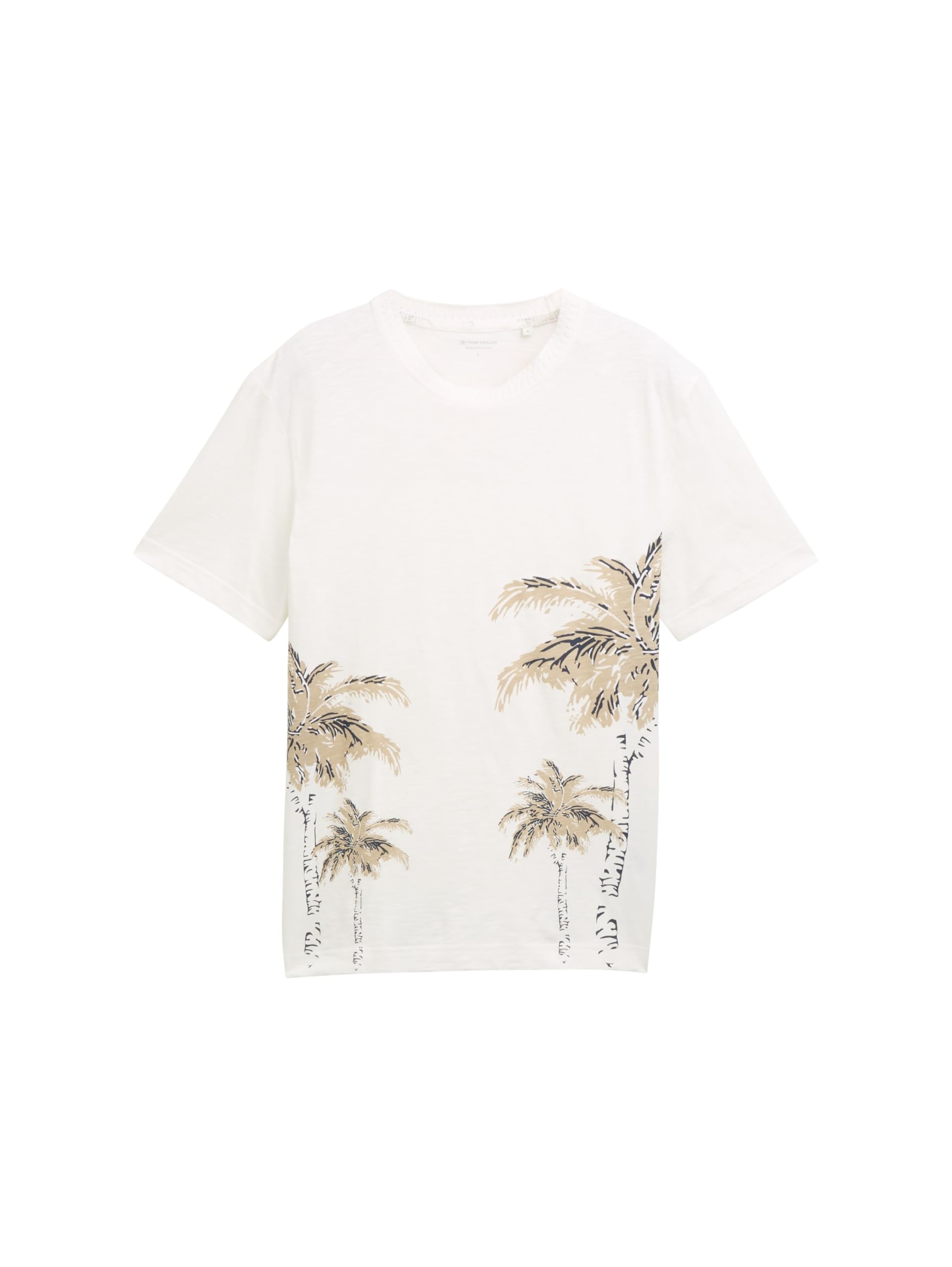 TOM TAILOR Men's T-Shirt, 10332 - Off White, M