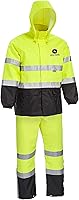 Vista 1 de John Deere Hi-Visibility Rain Suit, ANSI Class 3, Poly Oxford with PU Backing, Hi-Vis YellowBlack
