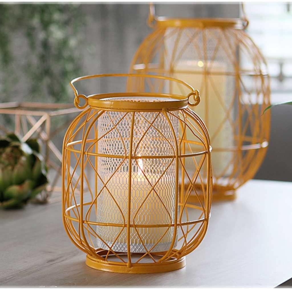 キャンドルスティックキャンドルホルダーシンプルで美しいキャンドルホルダーメッシュウィンドランタン装飾庭ホームアクセサリーカフェバー錬