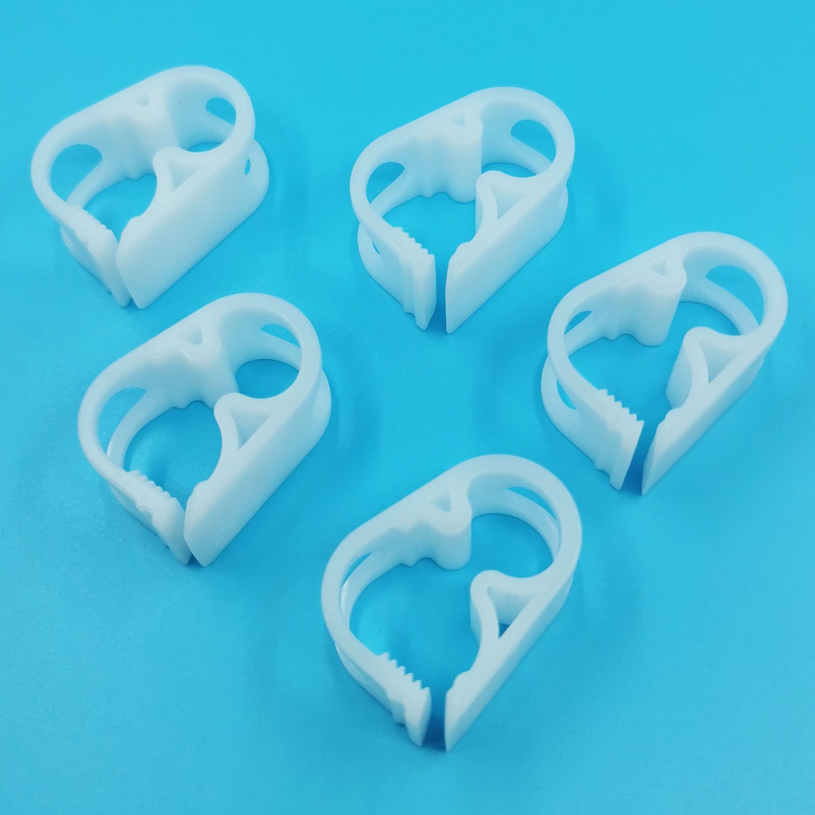 adjustable tube clamps 0236-0472 inch tube laboratory pinch valve flow control hose clamp 5pc pack white