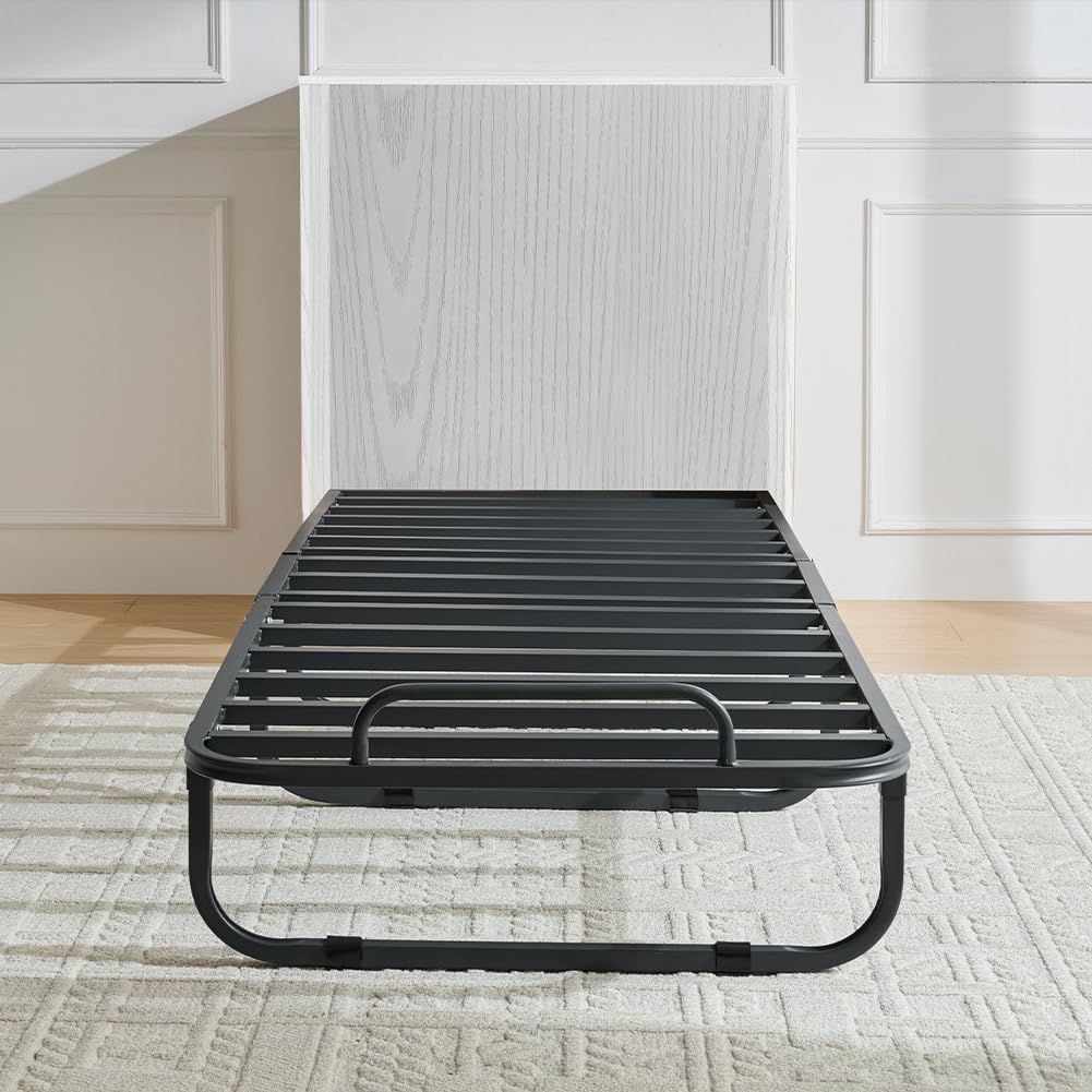 Shally Dogan Mobile Letto a Scomparsa, Giroletto Singolo Salvaspazio Richiudibile con Materasso Ergonomico Incluso, Armadio e Lettino da Parete Pieghevole Estraibile con Doghe (Bianco Frassinato)
