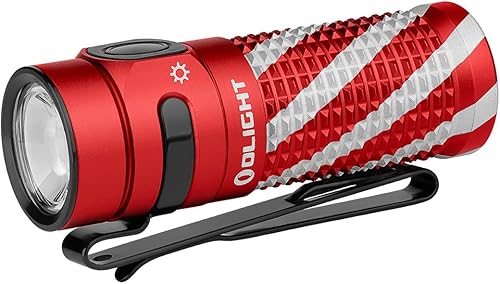 OLIGHT Baton4 Linterna EDC recargable, linterna LED de bolsillo de 1300 lúmenes con cable de carga magnético, pequeña linterna brillante potente