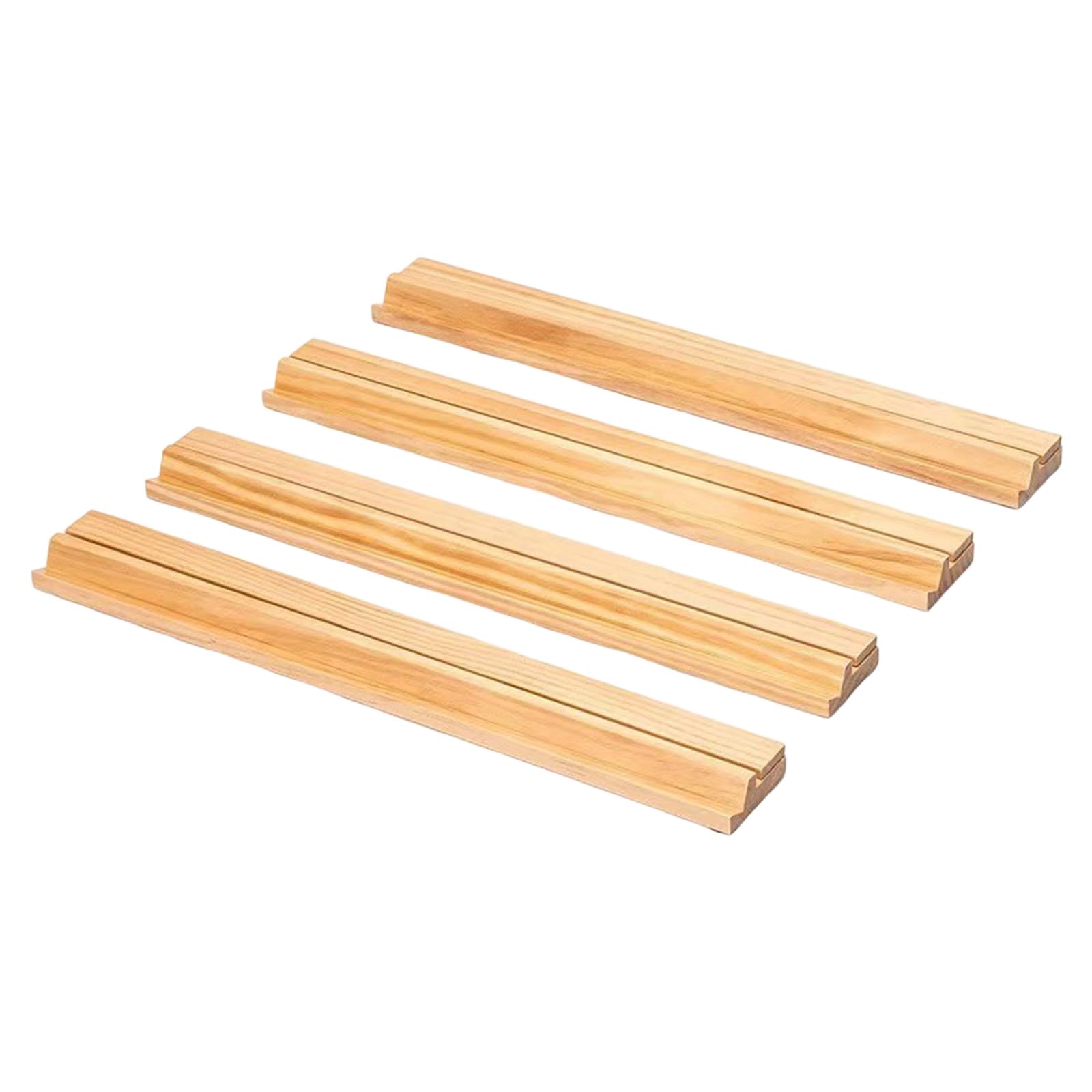 Juego de 4 estantes de madera natural para mahjong con empujador para reuniones familiares, juegos nocturnos y viajes, juego de azulejos de Mahjong, accesorios para juegos en casa