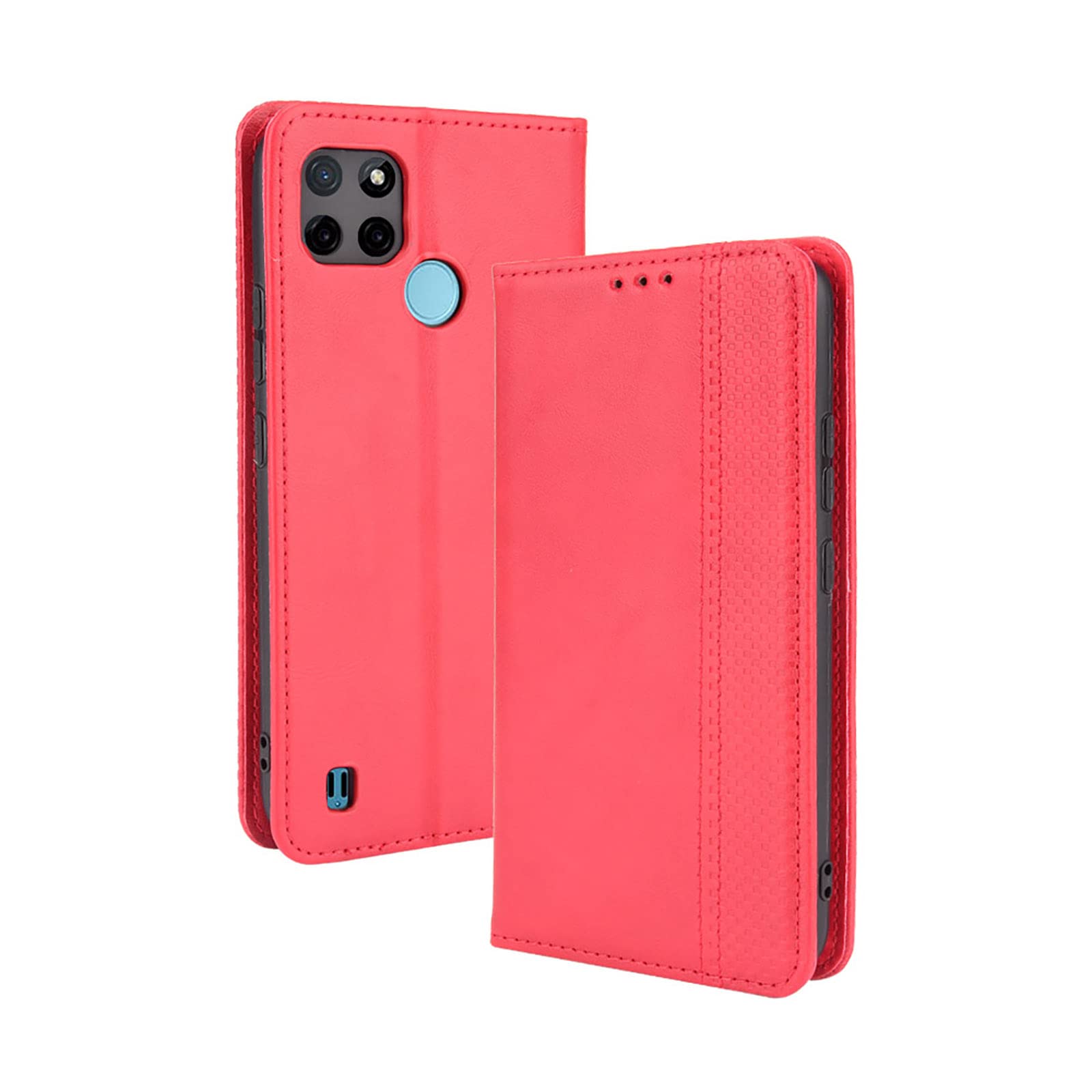Custodia Portafoglio In Pelle Magnetica Per Realme C21Y E C25Y – Flip Cover Con Supporto E Slot Per Carte - 3