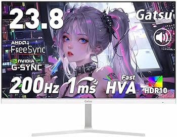 Gatsu V238H2-BL ゲーミングモニター Amazon.co.jp: Gatsu ゲーミングモニター 白 23.8インチ 200Hz
