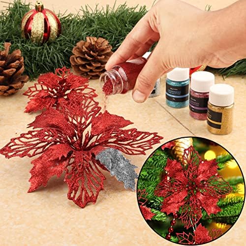 Belle Vous 12 Pack Fine Craft Glitter Powder Set - 15g X 12 Colours - Supplies for Arts, Crafts, Epoxy Tumblers, Resin Pigments, Wedding Decoration, Body/Face/Nail Art, or DIY Slime