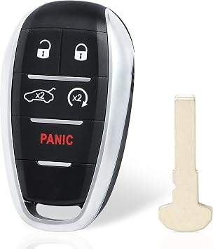 Keyecu Smart Keyless Remote Key fob for Alfa Romeo Giulia Stelvio 2017 2018 2019 2020 FCC ID KR5A1FA434 P/N 6EP44LXHAA/6WN70LXHAA