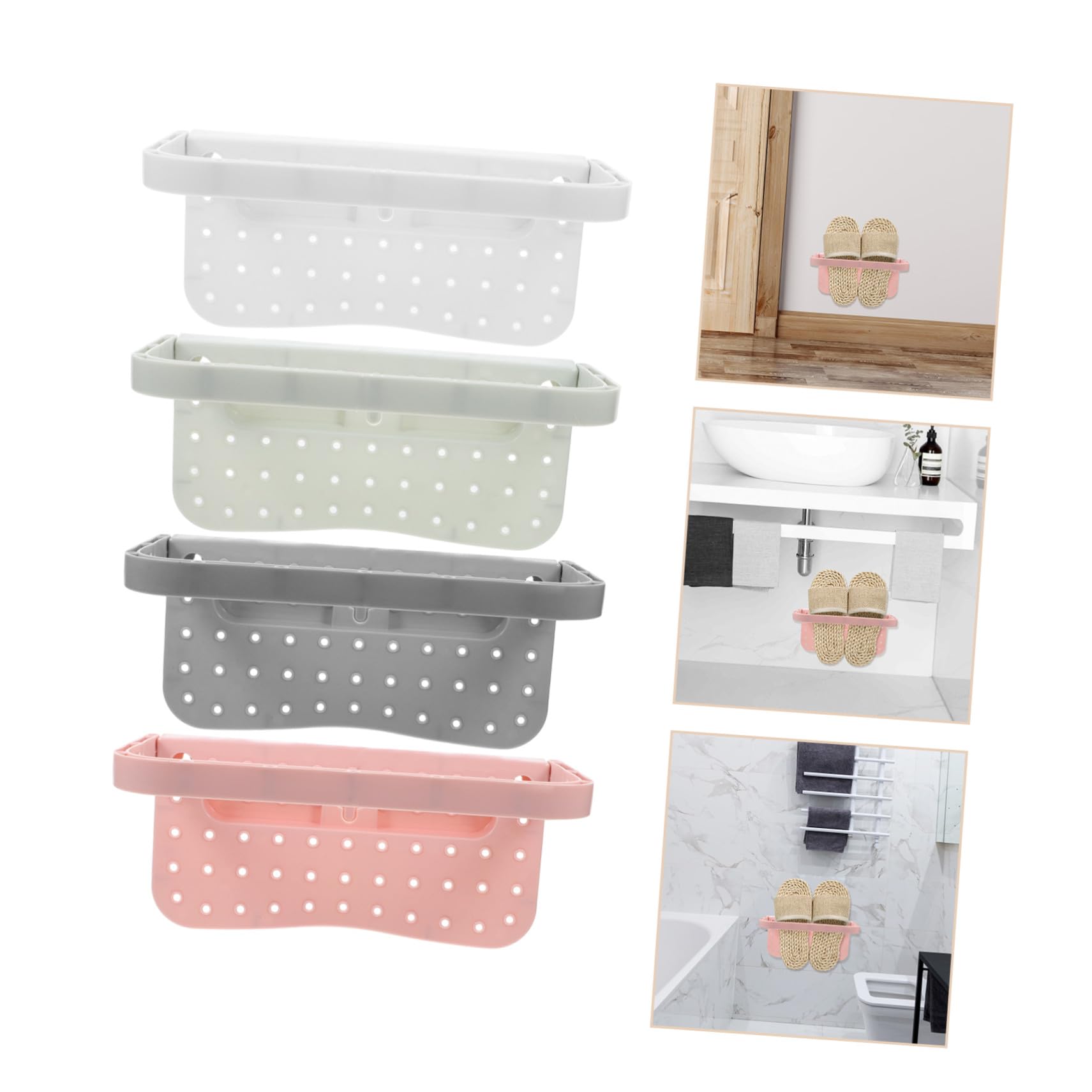 Cabilock Organisateur de Chaussures Pliable Mural 4 Pièces en Plastique pour Maison, Support Suspendu pour Sneakers et Chaussures D'garçon et Filles, Rangement Pratique et Gain de Place