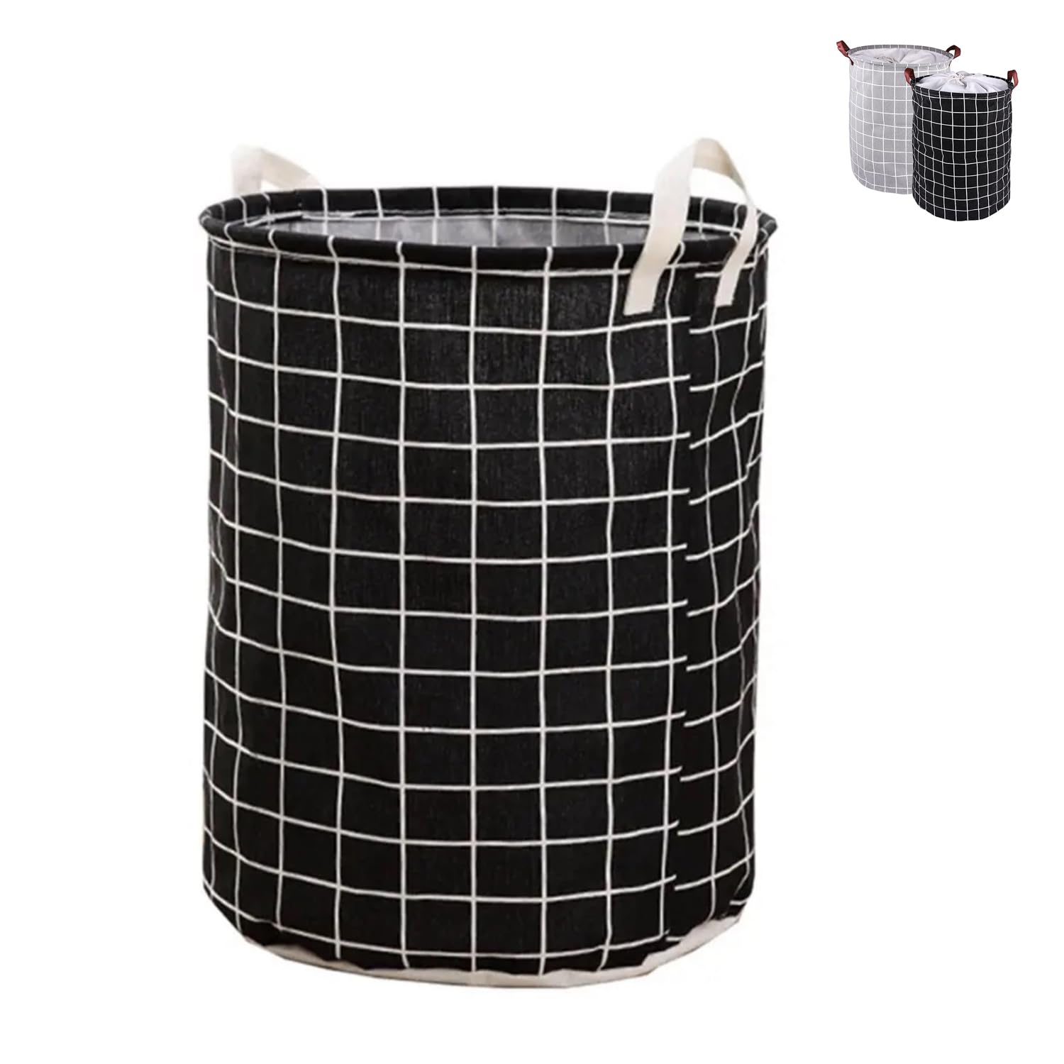 NUJOOM Laundry Basket,Storage Laundry Bag - Thick Canvas Hamper Baskets,Waterproof Storage Basket Home Organizer for Nursery,Clothes,Toys,Baby Hamper (c)