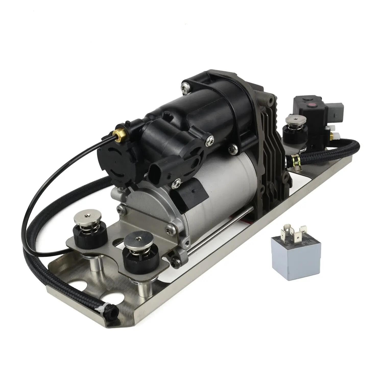 Suspensiones de aire Para E61 2005-conjunto Bomba Compresora Suspensión Neumática Con Soporte Y Bloque De Válvula Solenoide 37106793778 37206792855 Amortiguadores