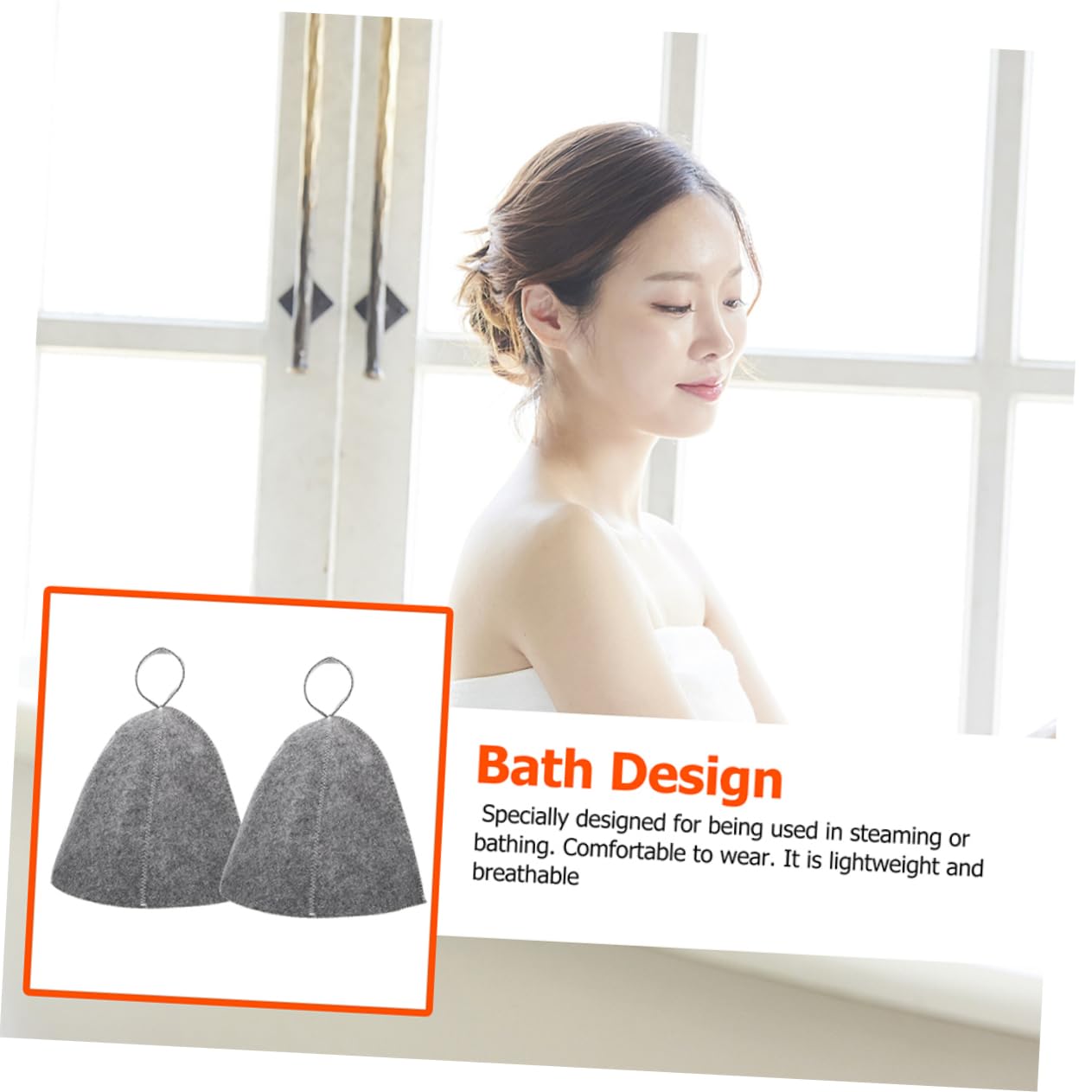 VANZACK 1 Set Felt Sauna Set Lightweight Sauna Hat Capuchas Para Hombre Banya Sauna Pad Shower Sauna Hat Sauna Hoodie Shower Caps for Men Breathable Hat Mens Hat Men Suits Spa Massage Miss