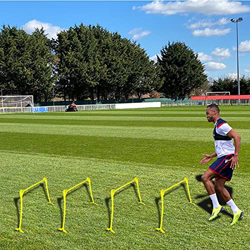 Yaegoo Pro 6 Pcs Adjustable Hurdles And 12 Pcs Speed Cones Set - Adjustable Height 6" 9" 12" For Soccer, Plyometric Speed Training, Carry Bag Included #TOP4