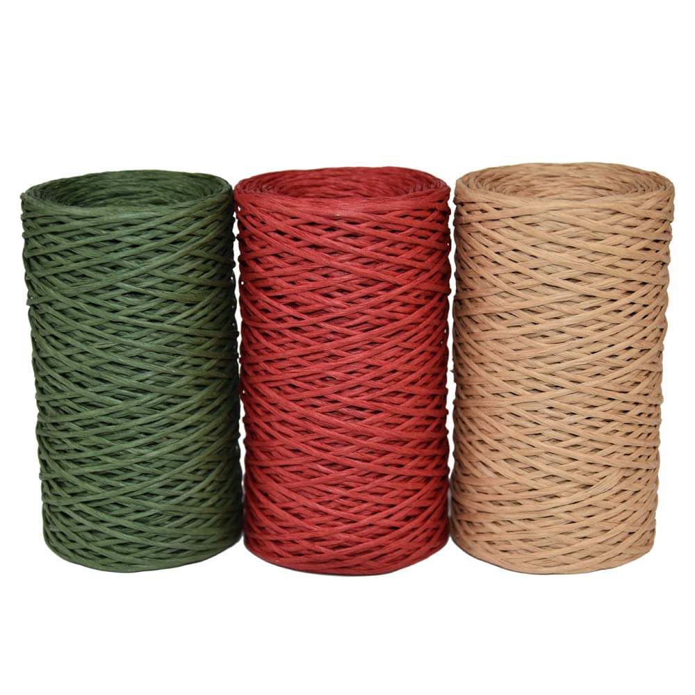 J JIAYU (985 Ft) by Royal Imports Christmas Floral Bind Wire Floral Wire Vine Wire Bind Wire Rustic Wire Wrapping Wire for Flower Bouquets 3 Colors