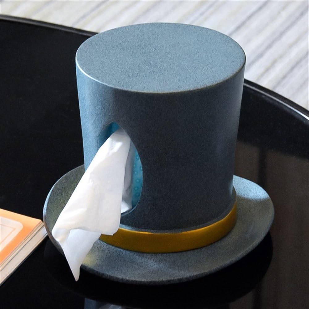 Porta fazzoletti da tavolo, distributore di tovaglioli, porta fazzoletti in resina, tavolino da caffè for casa, bagno, cucina, camera da letto, ufficio(Blue)