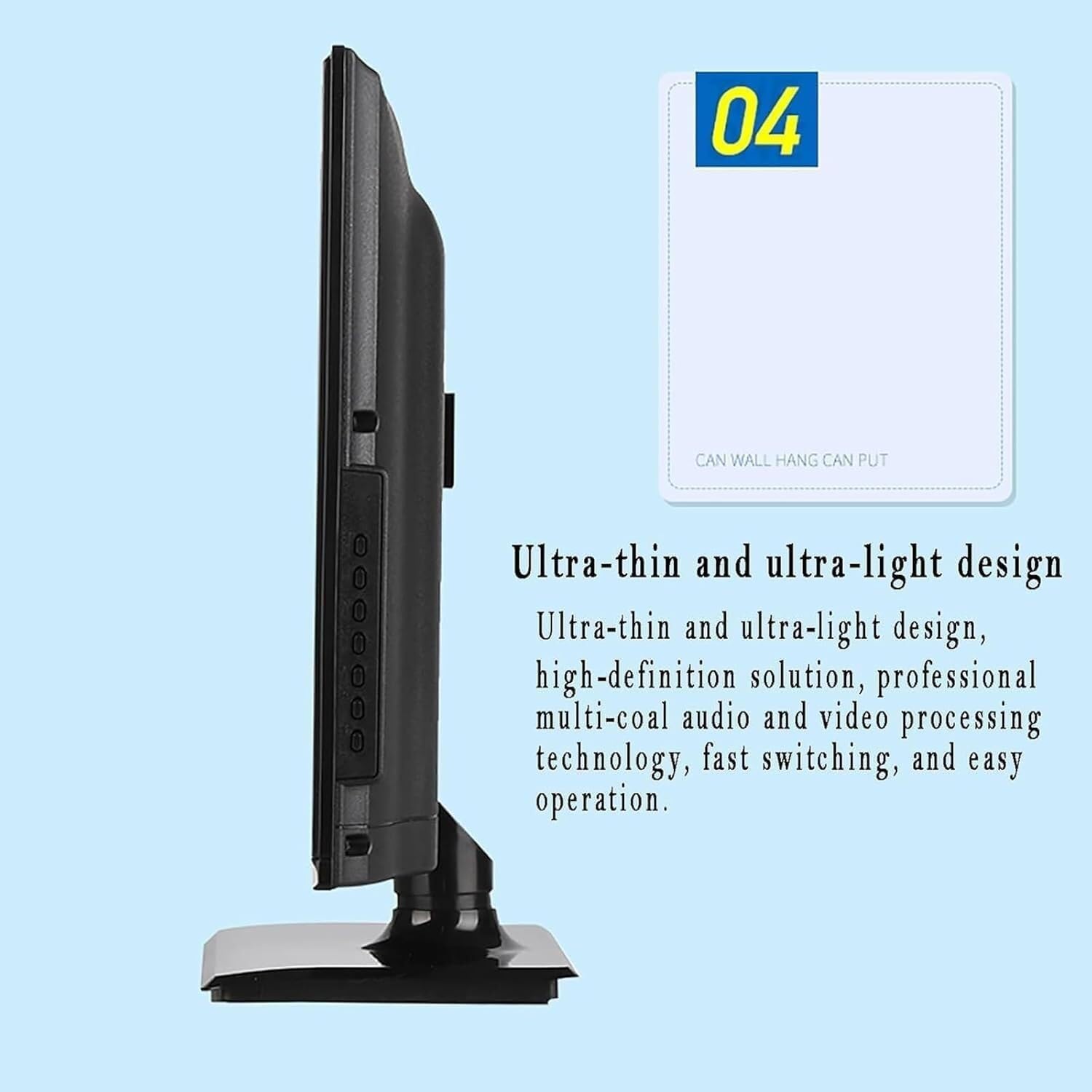 Sistema di Test dellacuità visiva Digitale LCD da 21,5 Pollici con Telecomando, Regolabile da 1 a 6 Metri.