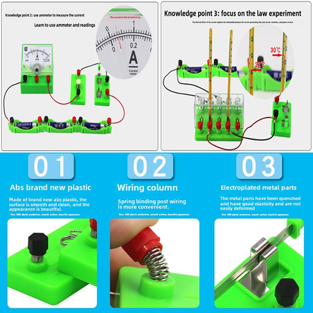Electromagnetismo Kit,Circuit y Magnetismo Kits de experimentos,Kits de experimentos de Circuito y magnetismo,98pcs con Instrucciones De Funcionamiento,para Experimento de Ciencia educativa