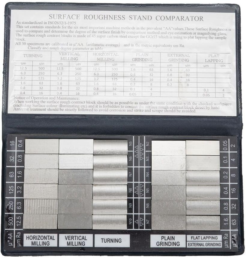 Sample Block Roughness 30pcs 6x3x3/8 Comparator Comparison Sample Block