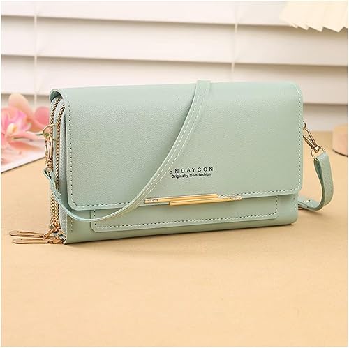 Pequeñas bolsas cruzadas para mujer, cartera de cuero para tarjetas de crédito, cartera con correa de hombro ajustable para mujer.