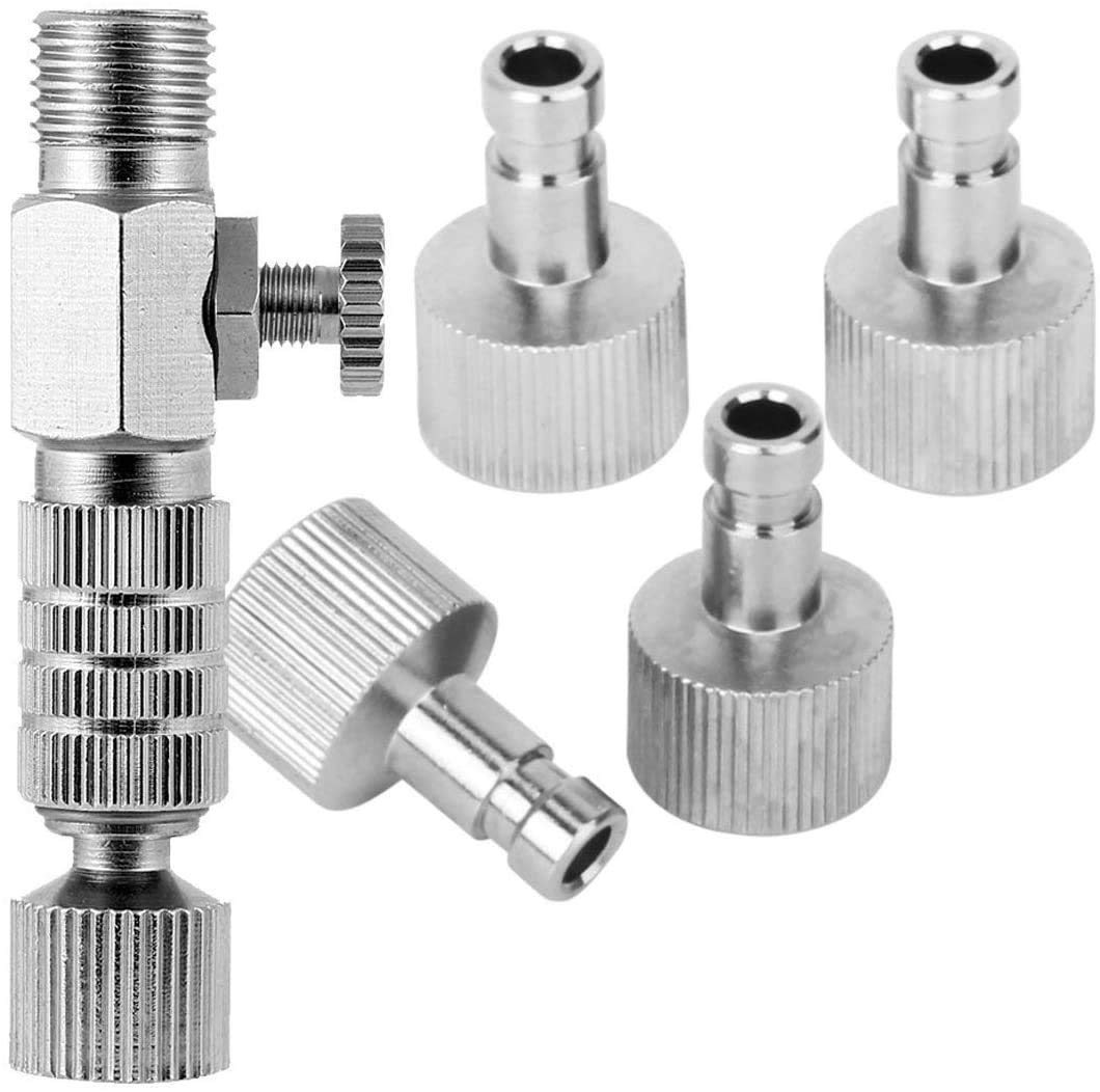 ABESTAirbrush Quick Release Coupling Disconnect Adapter Kit with 1/8" 5 Male and 1 Female Fittings