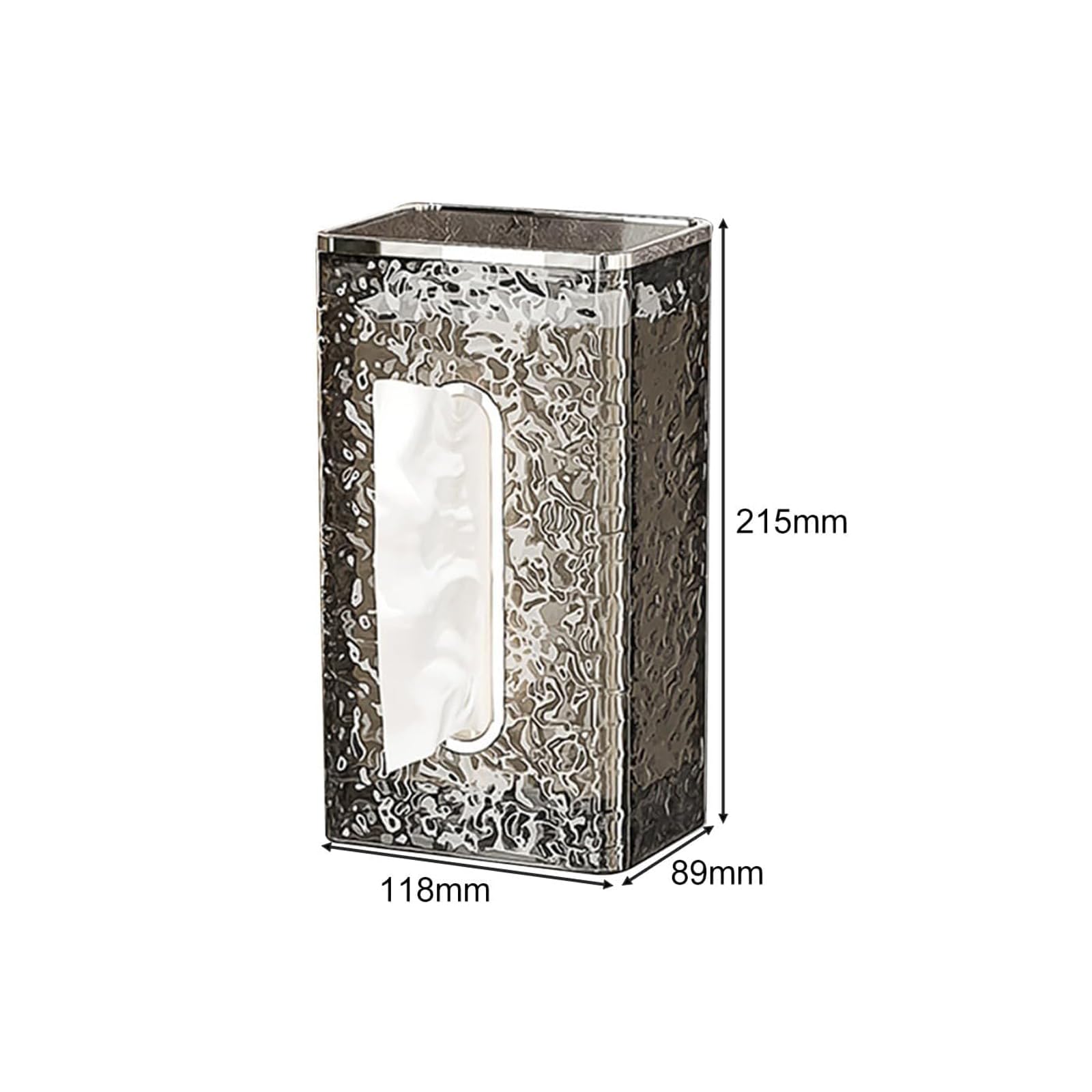 FETGKNBM2 Commercial Paper Towel Dispenser Wall Mount Clear Plastic Tissue Box Holder with Cover Rectangular Transparent Hand Towel Dispenser for Bathroom Toilet Restroom