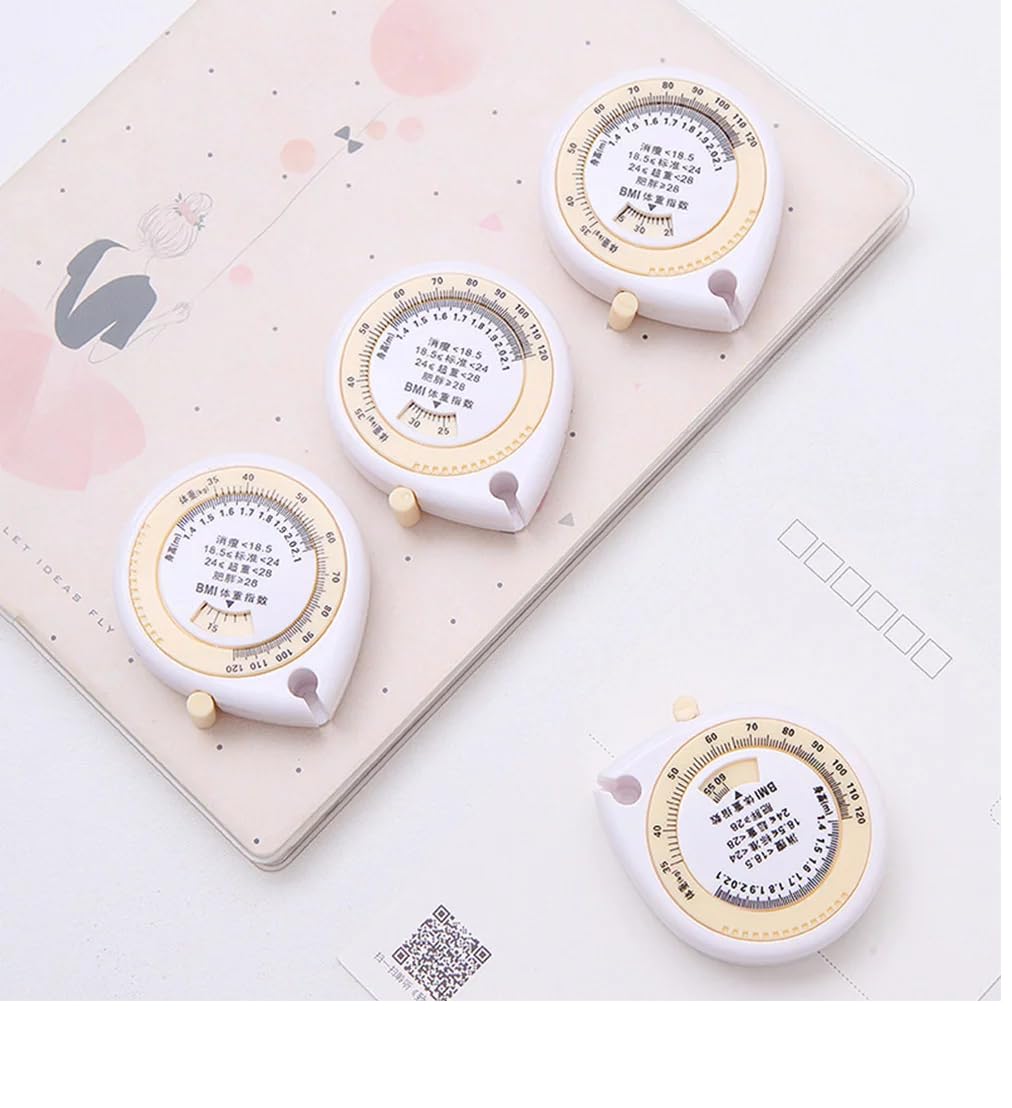 UCRAVO Measuring Tape Tailor Retractable Tape Sewing Tape Measure Bmi Body Mass Index Push-Button Retractable Locking Tape Multi-function Small Tape Measure Diet Simply Measure Tools
