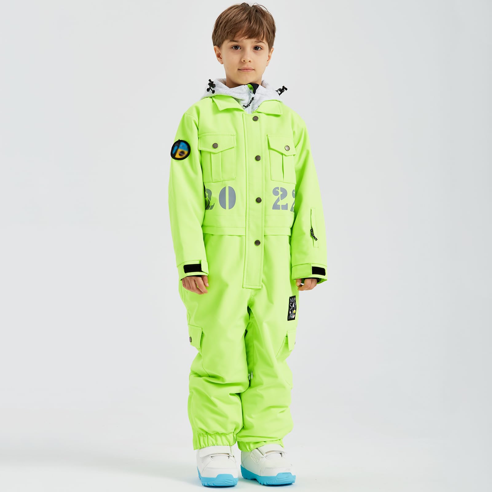 Tuta de Sci Monopezzo Bambini Tuta de Neve Inverno Antivento Impermeabile Tute de Neve Calda per Ragazzi Ragazze
