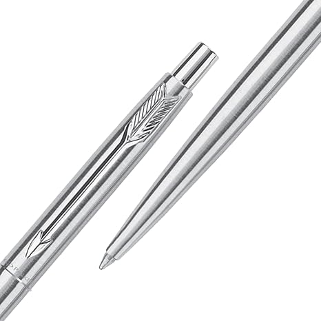 Parker Classic Stainless Steel Chrome Trim Ball Pen| Ink Color - Blue | Gift For Employees | Unique Gifts For Entrepreneurs - Image 8