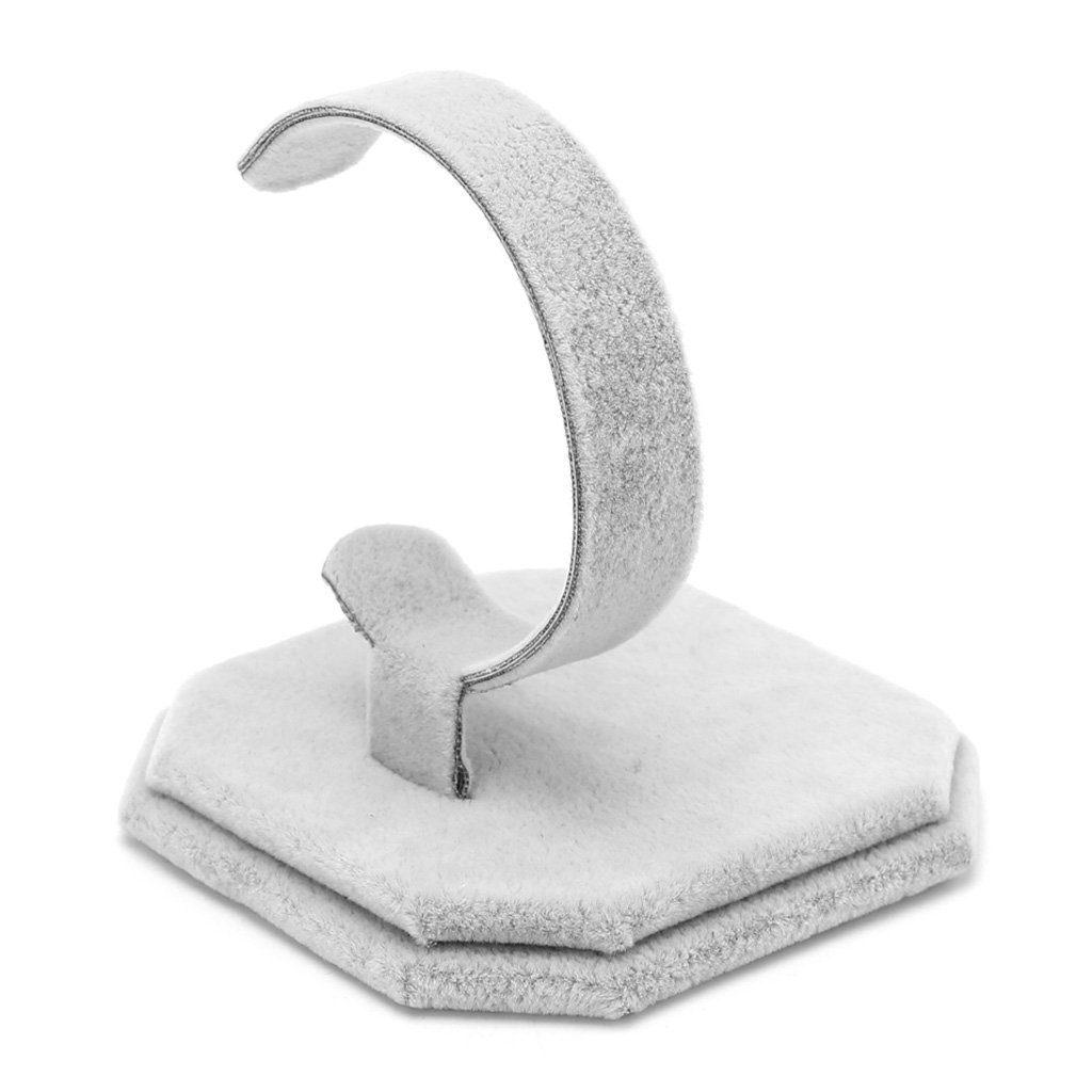 Watch Stand, C Design Jewelry Bracelet Bangle Watch Display Rack Stand Holder (Gray)