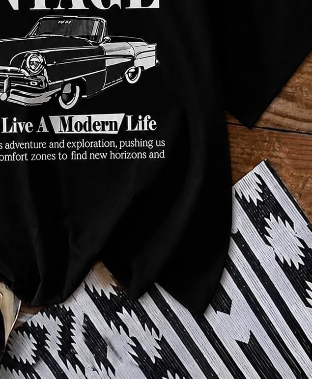 Image of Jawdrobe Cotton Blend Oversized Fit Half Sleeve Printed Round Neck T-Shirt for Women | Aesthetic Summer Wear