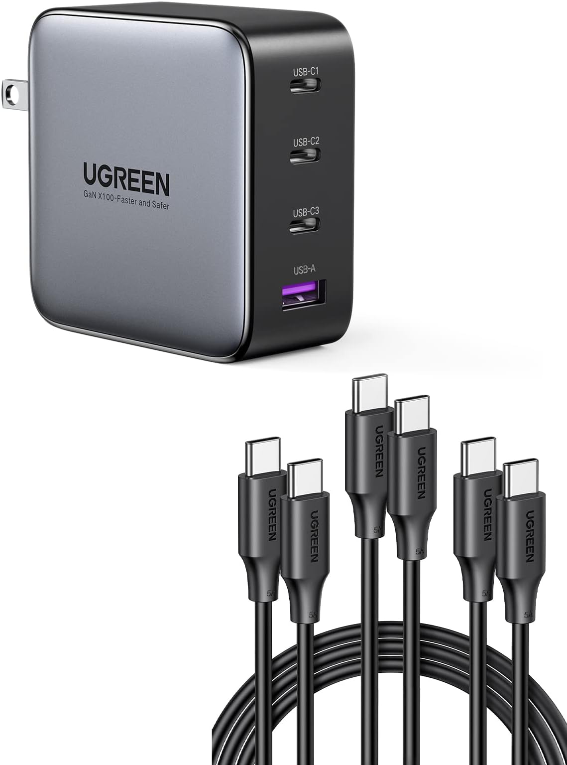 Amazon.com: UGREEN Nexode 140W USB C Charger Bundle with 100W 2 Pack ...