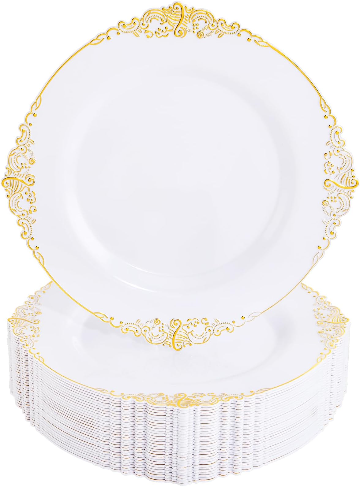 Mimorou 200 Pcs Plastic Plates 7 Inch and 6 Inch Disposable