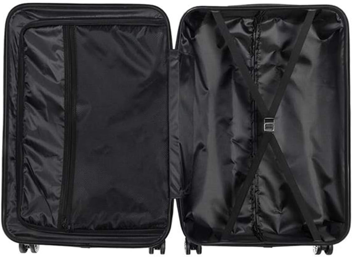 3-in-1 Portable ABS Trolley Case, 20" / 24" / 28" Traveling Case Luggage, 3 Piece Set Hardshell Suitcase Spinner with TSA Lock for Travel Carry On Check In Gateways Business Trips Orange